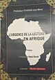 Urgence de la lecture en Afrique
